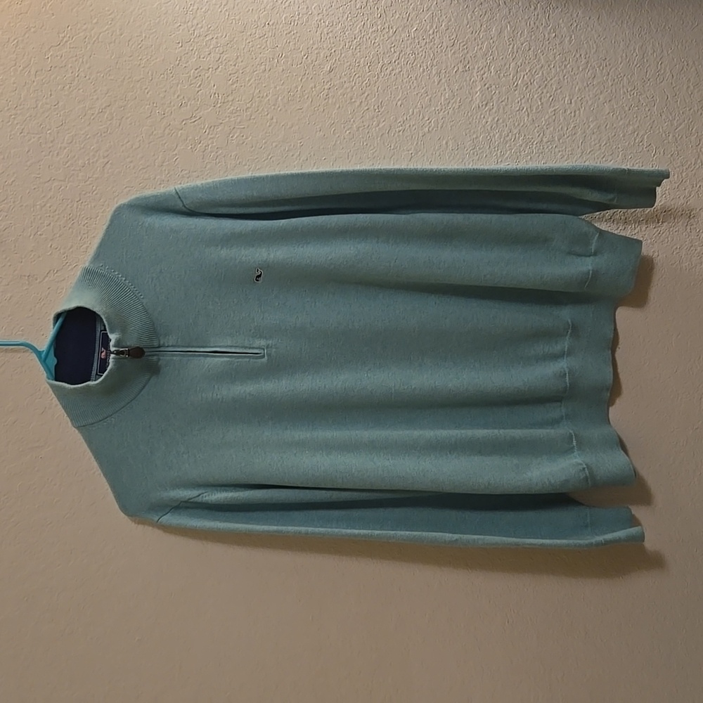Vineyard Vines 1/4-zip Sweater - Teal - Large